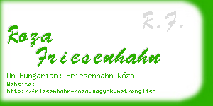 roza friesenhahn business card
